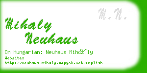 mihaly neuhaus business card